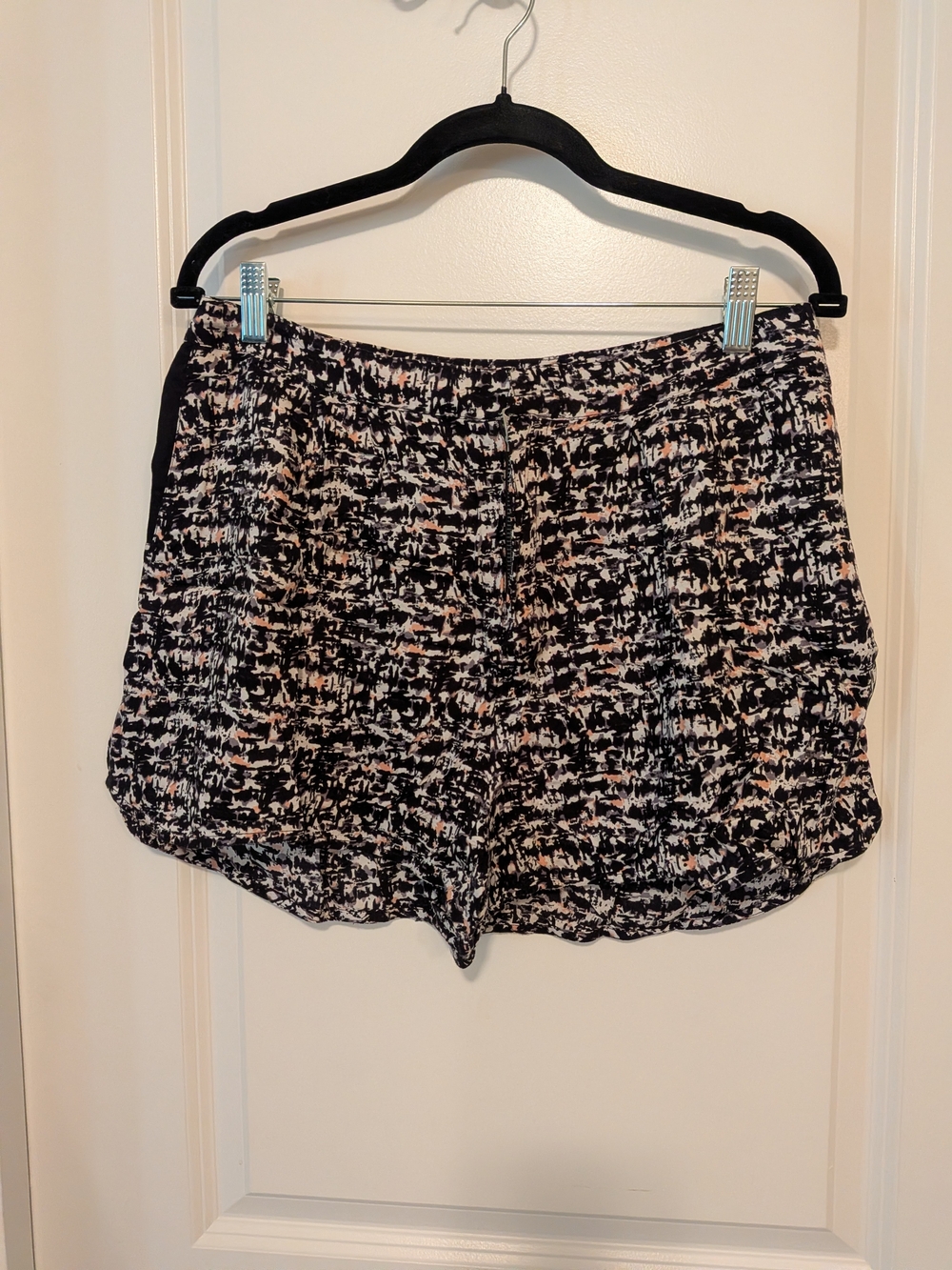Abercrombie & Fitch Black and Pink Trouser Shorts